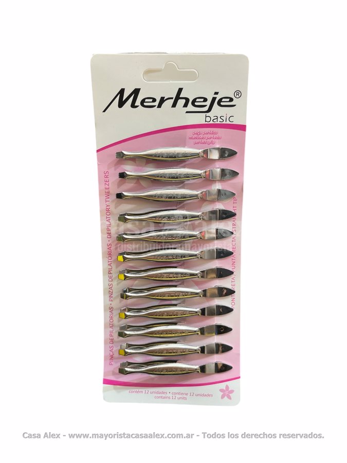 PINZA DEPILAR MERHEJE CARTON X 12