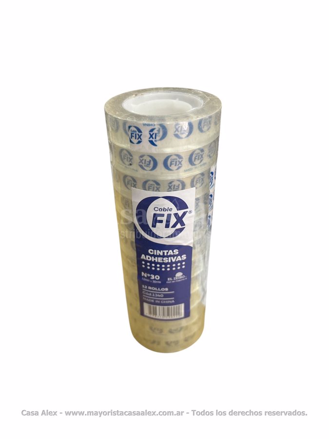 CINTA SCOTCH X 30 MTS.TUBO DE 12 UNID