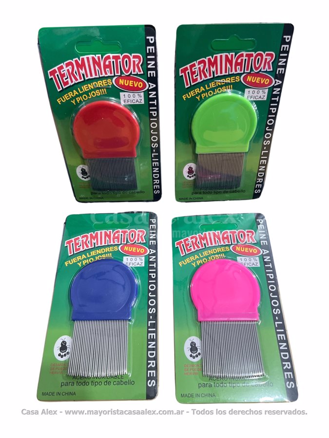 PEINE PIOJO/CASPERO METAL NIT COMB MANGO PLAST