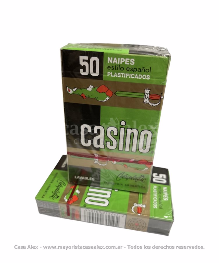 NAIPE CASINO X 50 PLASTIFICADO