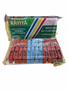 BROCHES DE PLASTICO X 12
