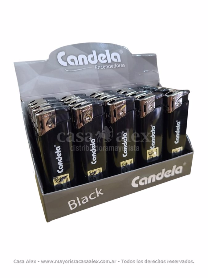 ENCENDEDOR ELECTRONICO CANDELA BLACK X 20
