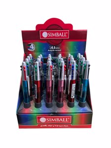 BOLIGRAFO SIMBALL RETRACTIL 4 COLORES S-41