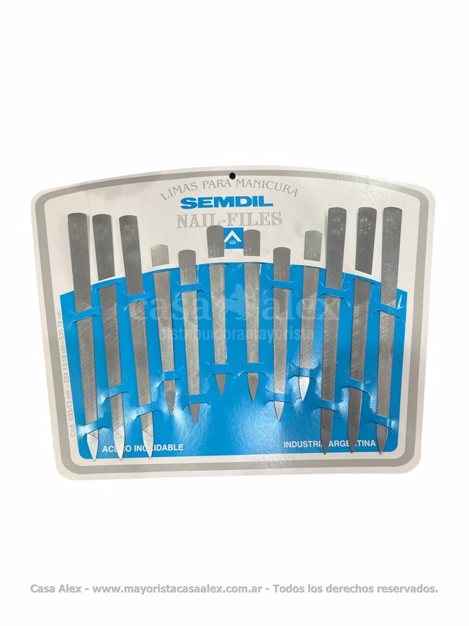LIMA DE UÑAS METAL SEMDIL CARTON X 12