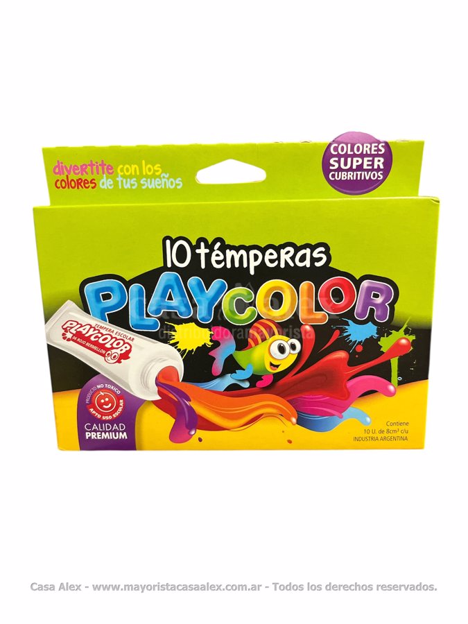 TEMPERA PLAYCOLOR X 10 POMOS
