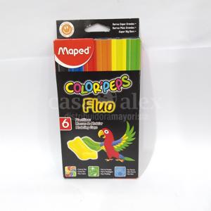 PLASTILINA MAPED COLORPEPS FLUO X 6