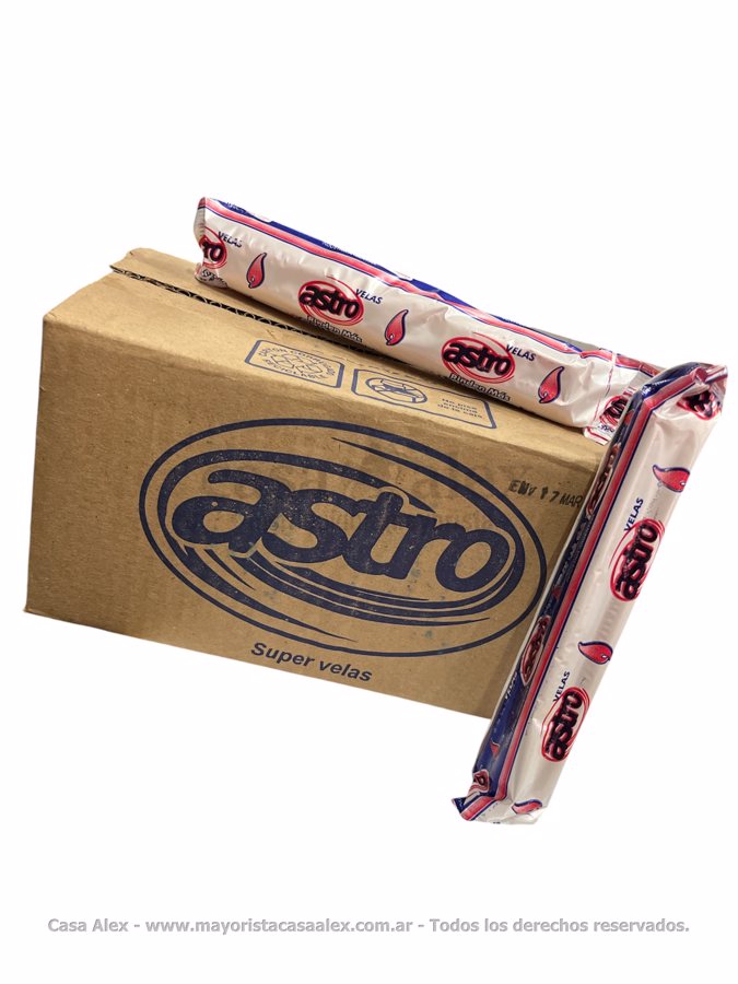 VELAS ROJAS LARGA ASTRO X 4