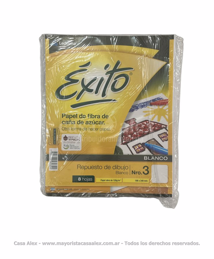 PAPEL CANSON N§3 BLANCO EXITO 8HJS BUL 200