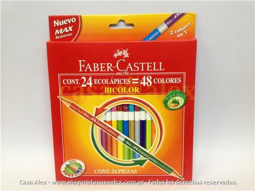 Lápices de color Faber Castell bicolor x24