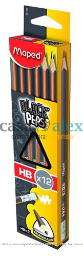 LAPIZ GRAFITO MAPED BLACK PEPS X 12