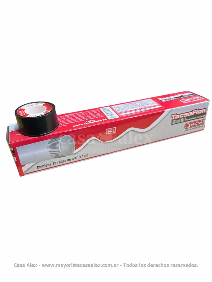 TEFLON TACSA CAJA X 12 ROLLOS 3/4X 10M