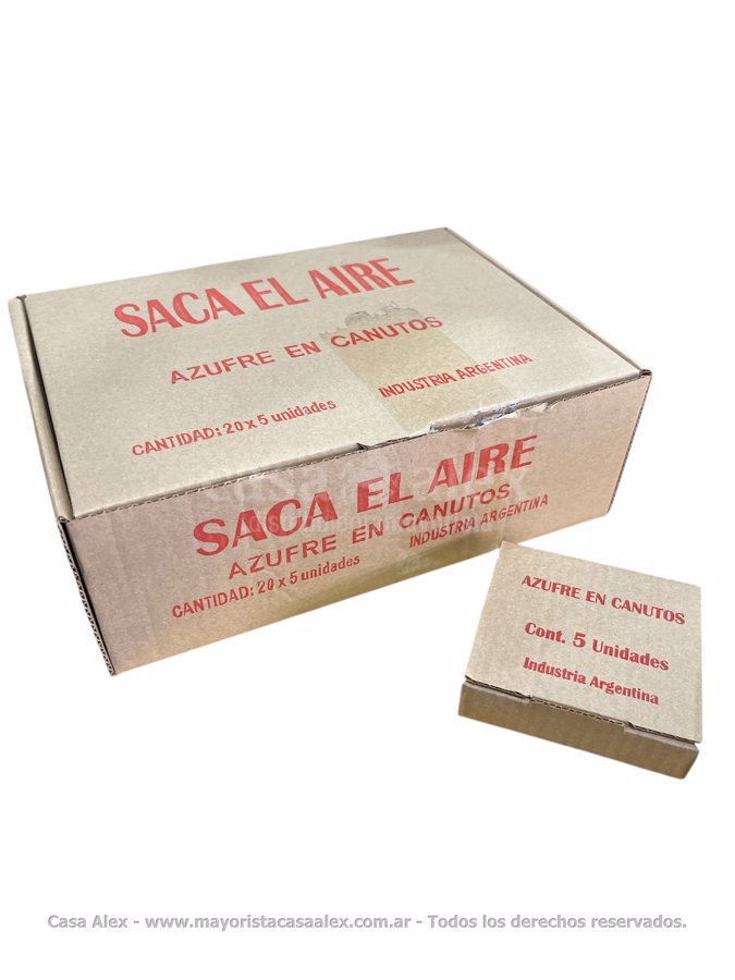 AZUFRE 20 X 5 UNID SACA EL AIRE