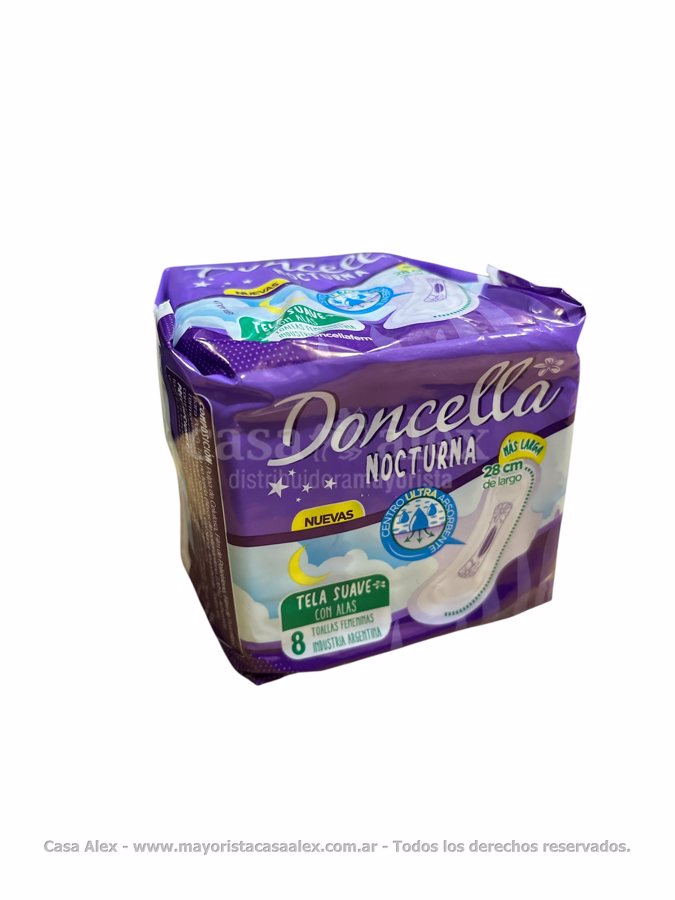 TOALLA DONCELLA NOCTURNA C/ALAS  X8