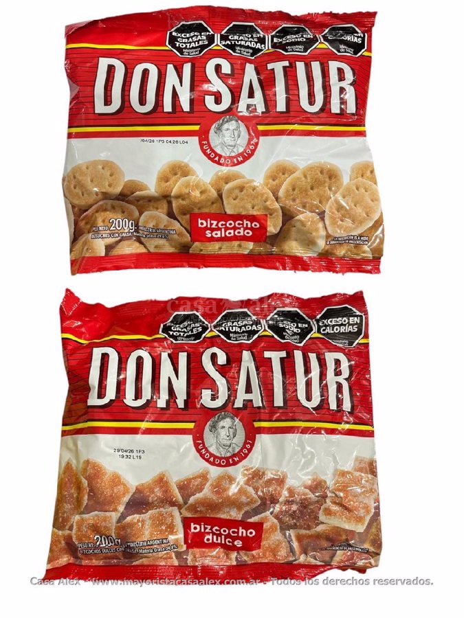 BIZCOCHO DON SATUR X 200G  GRASA/DULCES      BUL 30