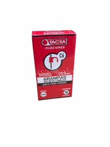 GRAMPAS SUJETA CABLES TACSA COAXIL N°6 X 50