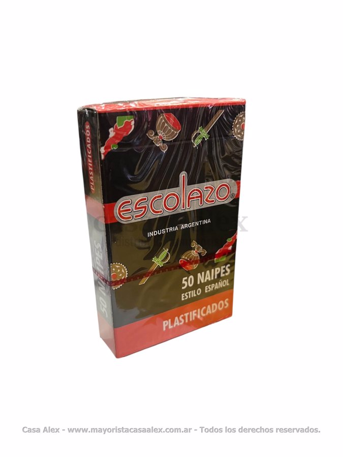 NAIPE ESCOLAZO X 50 ESPAÑOL PLASTIFICADO