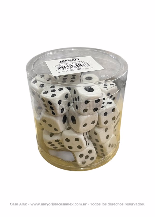 DADOS 19 MM X 36 BLANCOS